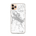 Custom iPhone 11 Pro Max Lake Winnipesaukee New Hampshire Map Phone Case in Classic
