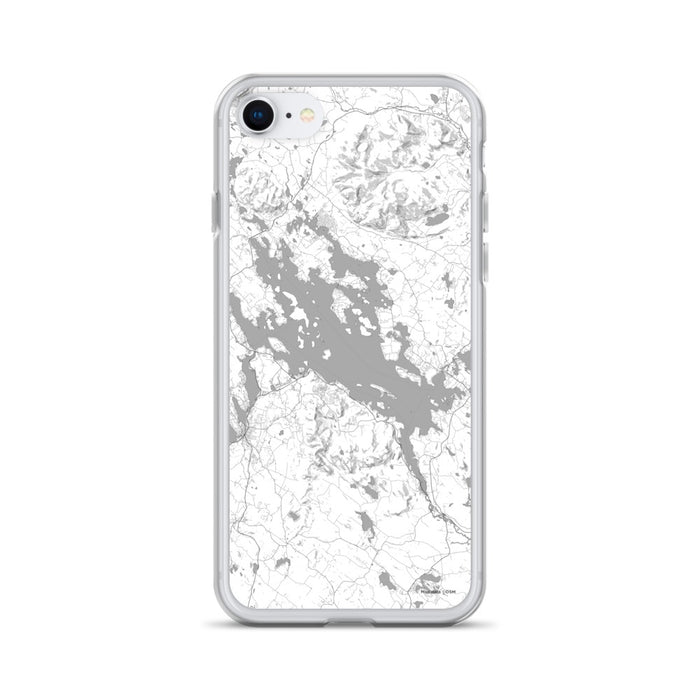 Custom iPhone SE Lake Winnipesaukee New Hampshire Map Phone Case in Classic