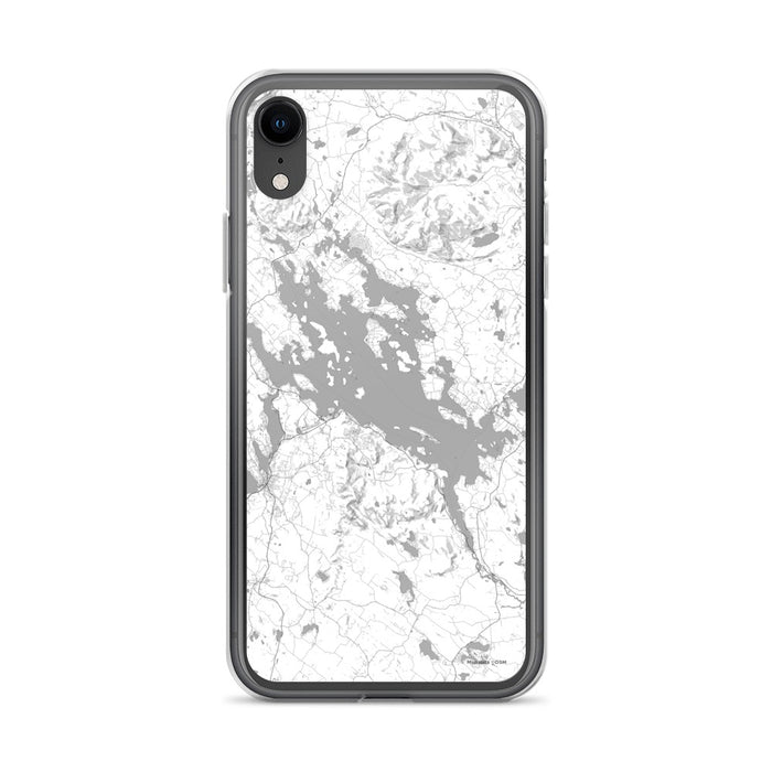 Custom iPhone XR Lake Winnipesaukee New Hampshire Map Phone Case in Classic