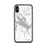 Custom iPhone X/XS Lake Winnipesaukee New Hampshire Map Phone Case in Classic