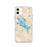 Custom iPhone 11 Lake Winnipesaukee New Hampshire Map Phone Case in Watercolor