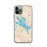 Custom iPhone 11 Pro Lake Winnipesaukee New Hampshire Map Phone Case in Watercolor