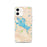 Custom iPhone 12 Lake Winnipesaukee New Hampshire Map Phone Case in Watercolor