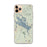Custom iPhone 11 Pro Max Lake Winnipesaukee New Hampshire Map Phone Case in Woodblock
