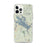 Custom iPhone 12 Pro Max Lake Winnipesaukee New Hampshire Map Phone Case in Woodblock