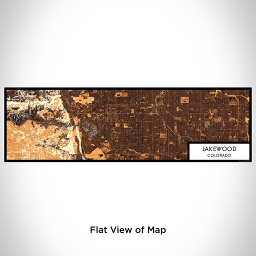 Flat View of Map Custom Lakewood Colorado Map Enamel Mug in Ember
