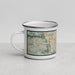 Left View Custom Lakewood Colorado Map Enamel Mug in Woodblock