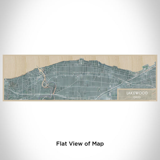 Flat View of Map Custom Lakewood Ohio Map Enamel Mug in Afternoon