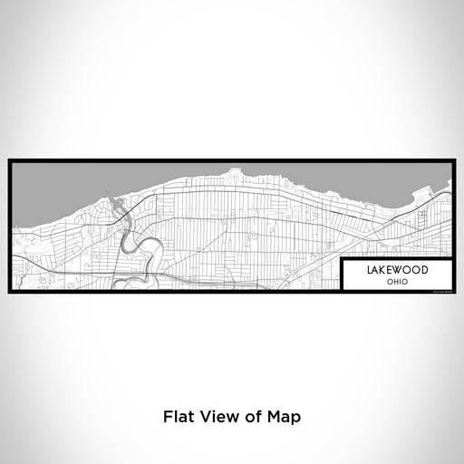 Flat View of Map Custom Lakewood Ohio Map Enamel Mug in Classic