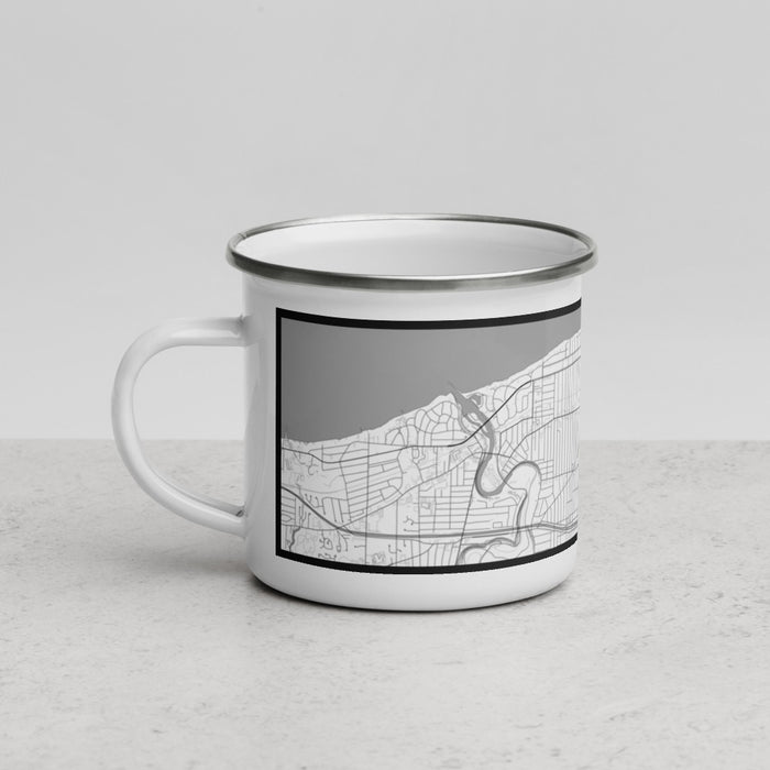 Left View Custom Lakewood Ohio Map Enamel Mug in Classic