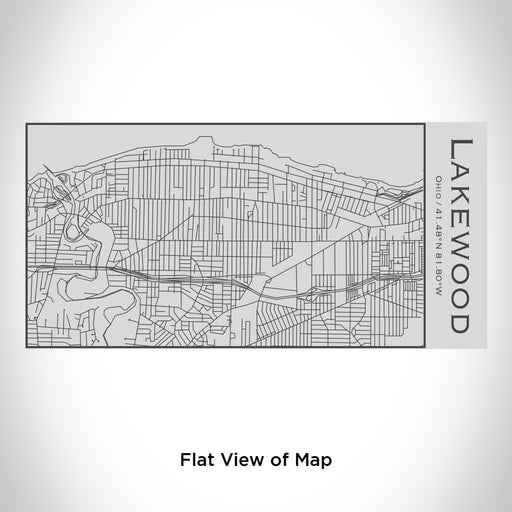 Rendered View of Lakewood Ohio Map Engraving on 17oz Stainless Steel Insulated Cola Bottle