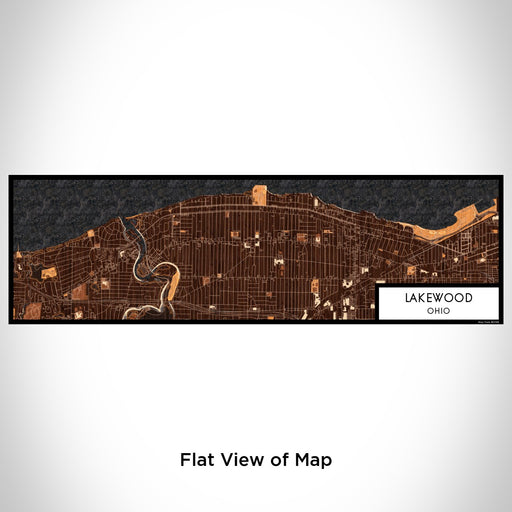 Flat View of Map Custom Lakewood Ohio Map Enamel Mug in Ember
