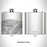 Rendered View of Lakewood Ohio Map Engraving on 6oz Stainless Steel Flask