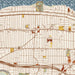Lakewood Ohio Map Print in Woodblock Style Zoomed In Close Up Showing Details