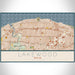 Lakewood Ohio Map Print Landscape Orientation in Woodblock Style With Shaded Background