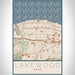 Lakewood Ohio Map Print Portrait Orientation in Woodblock Style With Shaded Background
