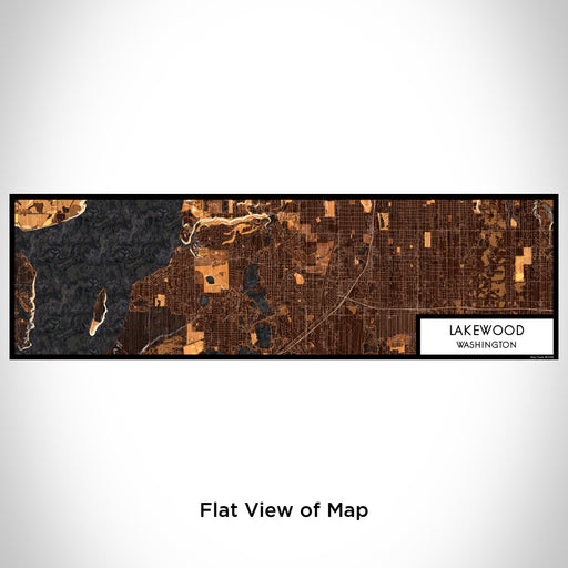 Flat View of Map Custom Lakewood Washington Map Enamel Mug in Ember