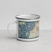 Left View Custom Lakewood Washington Map Enamel Mug in Woodblock