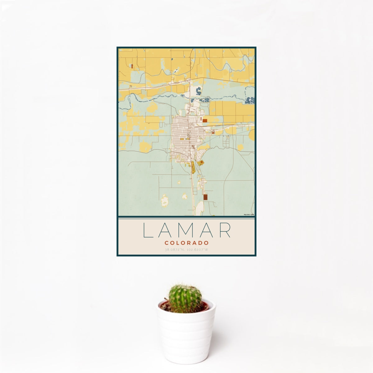 Lamar Map Lamar - Colorado Map Print in Woodblock — JACE Maps