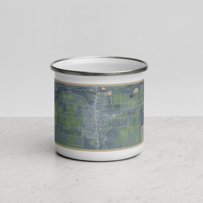 Front View Custom Lamar Colorado Map Enamel Mug in Afternoon