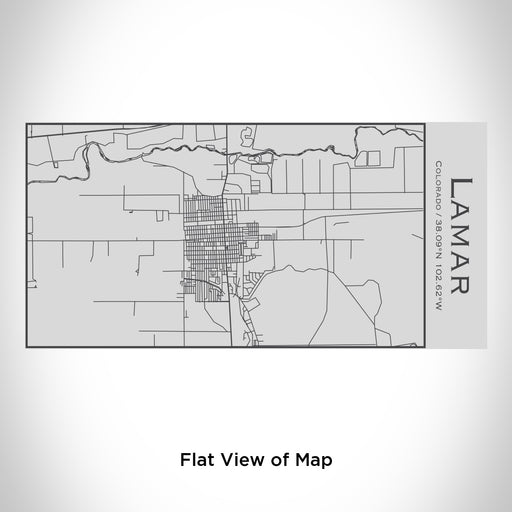 Rendered View of Lamar Colorado Map Engraving on 17oz Stainless Steel Insulated Cola Bottle