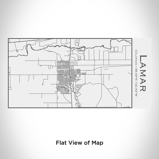 Rendered View of Lamar Colorado Map Engraving on 17oz Stainless Steel Insulated Cola Bottle in White