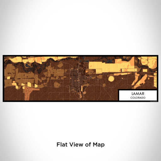 Flat View of Map Custom Lamar Colorado Map Enamel Mug in Ember