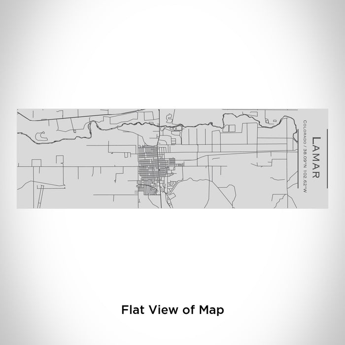 Rendered View of Lamar Colorado Map Engraving on 10oz Stainless Steel Insulated Cup with Sipping Lid