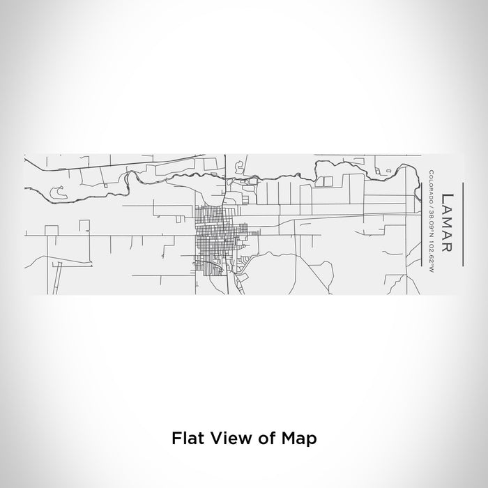 Rendered View of Lamar Colorado Map Engraving on 10oz Stainless Steel Insulated Cup with Sliding Lid in White
