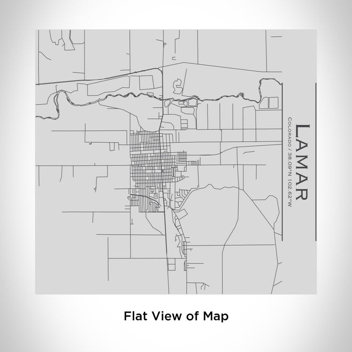 Rendered View of Lamar Colorado Map Engraving on 17oz Stainless Steel Insulated Tumbler