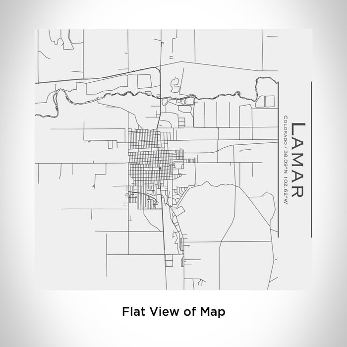 Rendered View of Lamar Colorado Map Engraving on 17oz Stainless Steel Insulated Tumbler in White