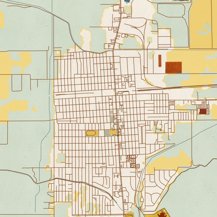 Lamar Map Lamar - Colorado Map Print in Woodblock — JACE Maps