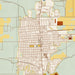 Lamar Colorado Map Print in Woodblock Style Zoomed In Close Up Showing Details