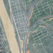 Lambertville New Jersey Map Print in Afternoon Style Zoomed In Close Up Showing Details