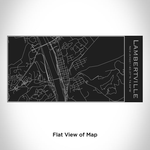 Rendered View of Lambertville New Jersey Map Engraving on 17oz Stainless Steel Insulated Cola Bottle in Black