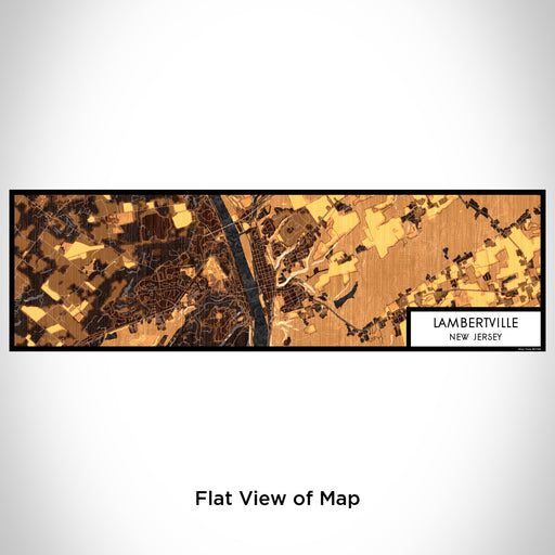 Flat View of Map Custom Lambertville New Jersey Map Enamel Mug in Ember