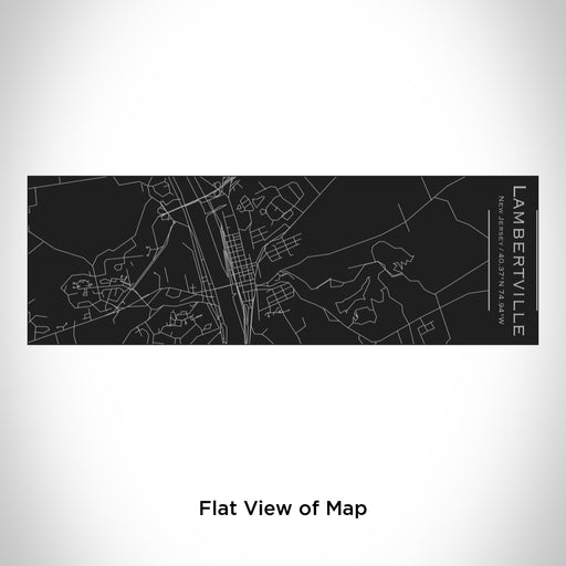Rendered View of Lambertville New Jersey Map Engraving on 10oz Stainless Steel Insulated Cup with Sliding Lid in Black