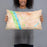 Person holding 20x12 Custom Lambertville New Jersey Map Throw Pillow in Watercolor