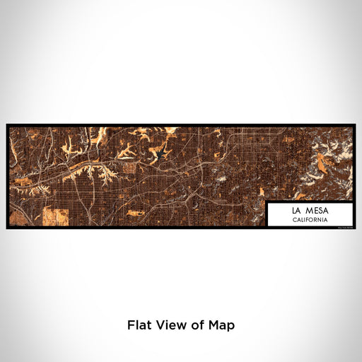 Flat View of Map Custom La Mesa California Map Enamel Mug in Ember