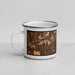 Left View Custom La Mesa California Map Enamel Mug in Ember