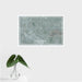16x24 La Mirada California Map Print Landscape Orientation in Afternoon Style With Tropical Plant Leaves in Water