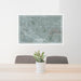 24x36 La Mirada California Map Print Lanscape Orientation in Afternoon Style Behind 2 Chairs Table and Potted Plant