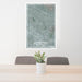 24x36 La Mirada California Map Print Portrait Orientation in Afternoon Style Behind 2 Chairs Table and Potted Plant