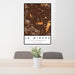 24x36 La Mirada California Map Print Portrait Orientation in Ember Style Behind 2 Chairs Table and Potted Plant