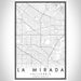 La Mirada California Map Print Portrait Orientation in Classic Style With Shaded Background