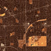 La Mirada California Map Print in Ember Style Zoomed In Close Up Showing Details