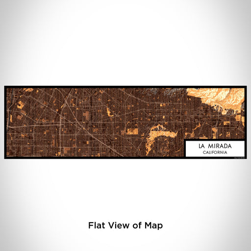 Flat View of Map Custom La Mirada California Map Enamel Mug in Ember