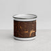 Front View Custom La Mirada California Map Enamel Mug in Ember