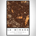 La Mirada California Map Print Portrait Orientation in Ember Style With Shaded Background
