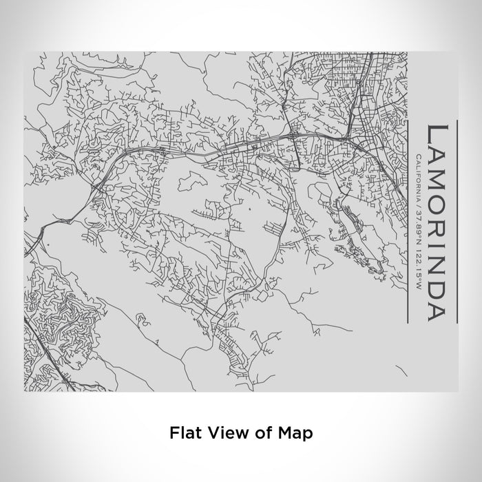Rendered View of Lamorinda California Map Engraving on 20oz Stainless Steel Insulated Bottle with Bamboo Top